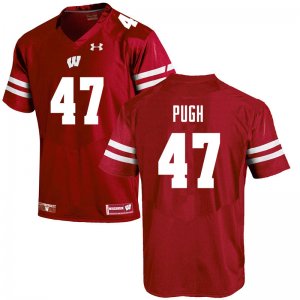Men's Wisconsin Badgers NCAA #47 Jack Pugh Red Authentic Under Armour Stitched College Football Jersey DB31J88PZ
